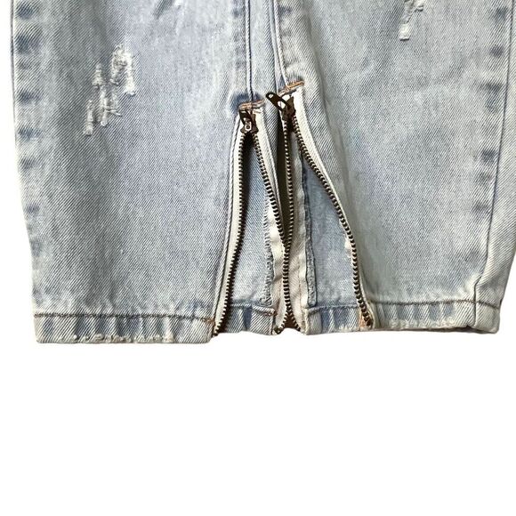 One Teaspoon Free Birds Trashed Rigid Jeans Women’s Size 27 Distressed 7/8 Zip - Picture 8 of 16
